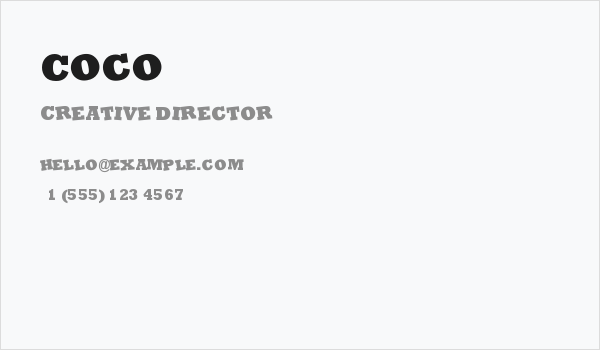 Coco Business Card