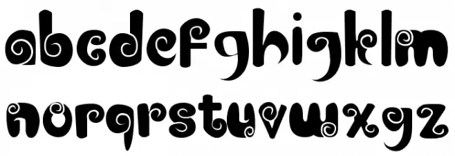 Cocobels bold Font Litere mici