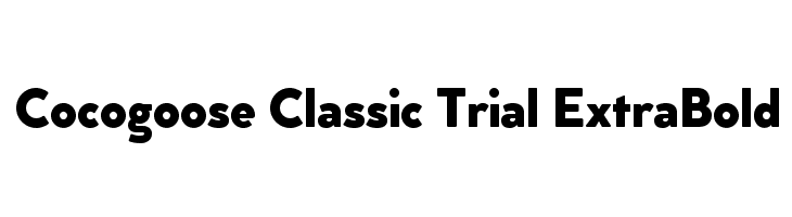 Cocogoose Classic Trial ExtraBold  لخطوط تنزيل