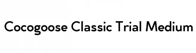 Cocogoose Classic Trial Medium  font caratteri gratis