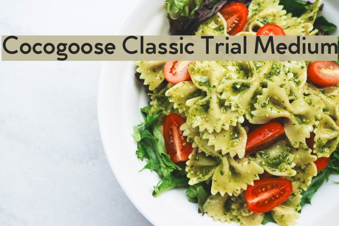 Cocogoose Classic Trial Medium Font examples