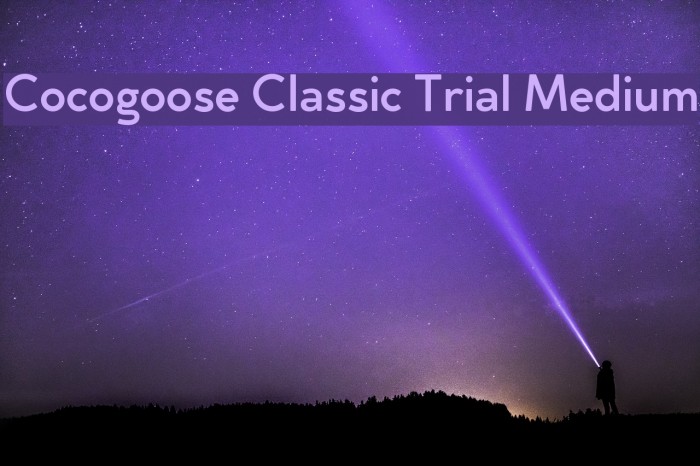 Cocogoose Classic Trial Medium Font examples