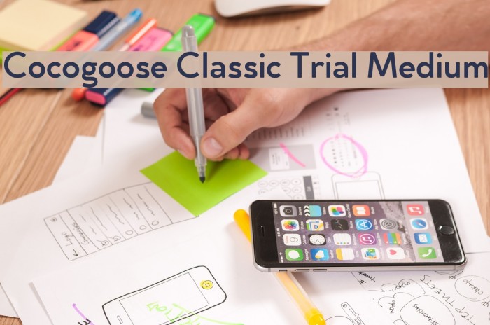 Cocogoose Classic Trial Medium Font examples