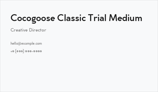 Cocogoose Classic Trial Medium Business Card