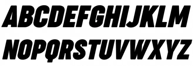 Cocogoose Compressed Trial Bold Italic Polices MAJUSCULES