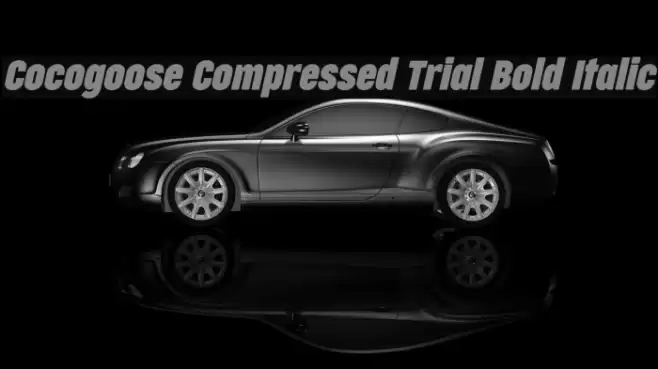 Cocogoose Compressed Trial Bold Italic Font examples