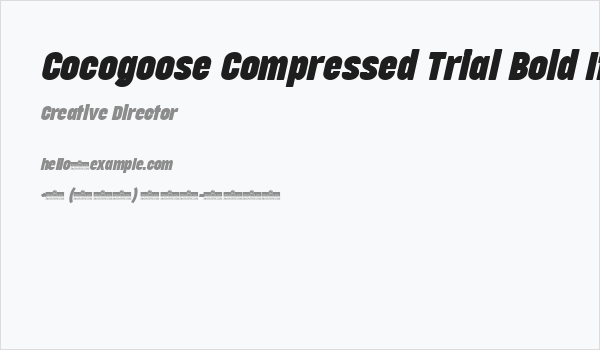Cocogoose Compressed Trial Bold Italic Business Card