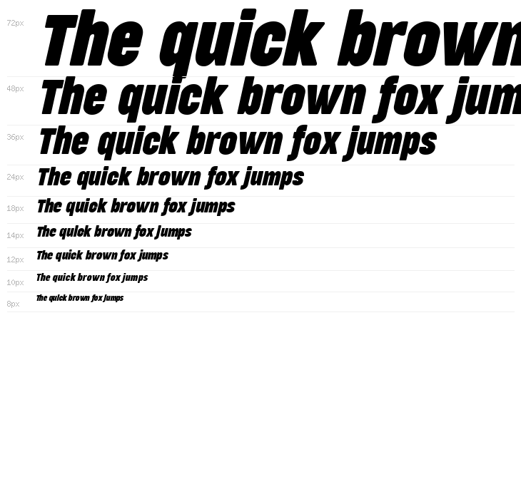 Cocogoose Compressed Trial Bold Italic Waterfall