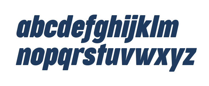 Cocogoose Compressed Trial Bold Italic Lowercase