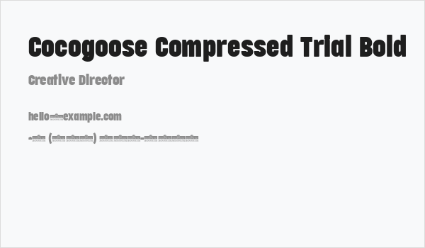 Cocogoose Compressed Trial Bold Business Card
