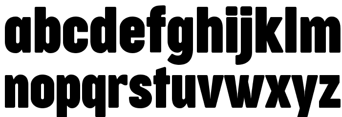 Cocogoose Compressed Trial Bold Font LOWERCASE