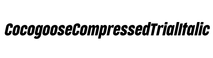 Cocogoose Compressed Trial Italic Schriftart