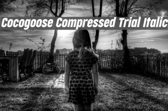 Cocogoose Compressed Trial Italic Font examples