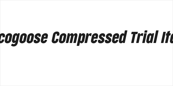 Cocogoose Compressed Trial Italic Logo