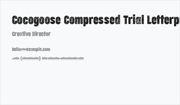 Cocogoose Compressed Trial Letterpress Business Card