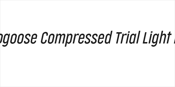 Cocogoose Compressed Trial Light Italic Logo