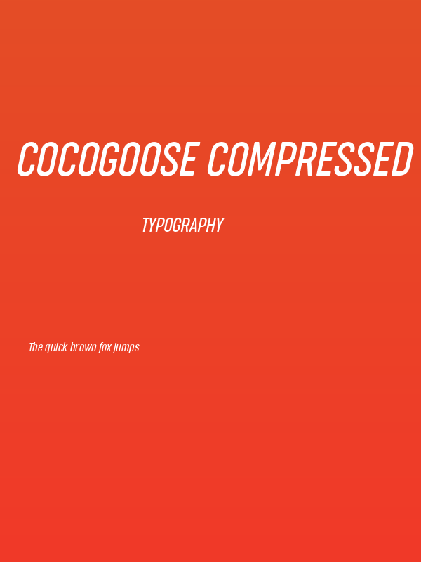 Cocogoose Compressed Trial Light Italic Poster