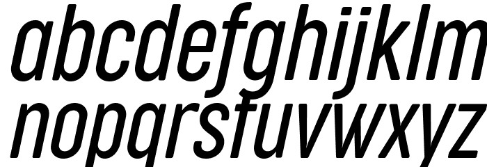 Cocogoose Compressed Trial Light Italic Schriftart Kleinbuchstaben