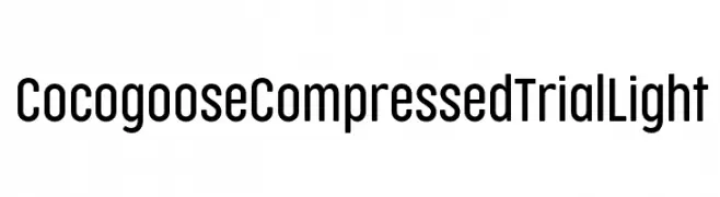 Cocogoose Compressed Trial Light  Frei Schriftart Herunterladen