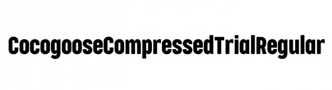 Cocogoose Compressed Trial Regular  Frei Schriftart Herunterladen