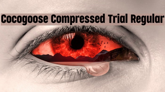 Cocogoose Compressed Trial Regular Font examples