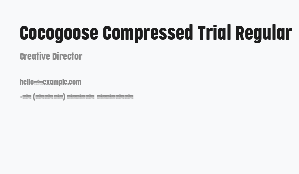 Cocogoose Compressed Trial Regular Business Card