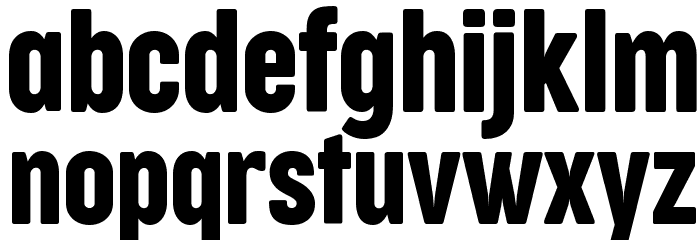 Cocogoose Compressed Trial Regular Font LOWERCASE