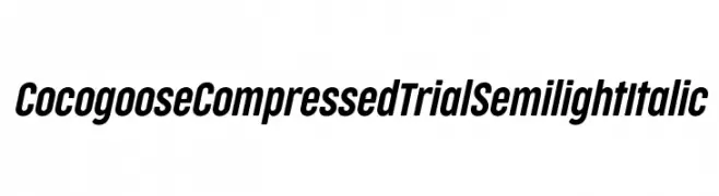 Cocogoose Compressed Trial Semilight Italic  Frei Schriftart Herunterladen