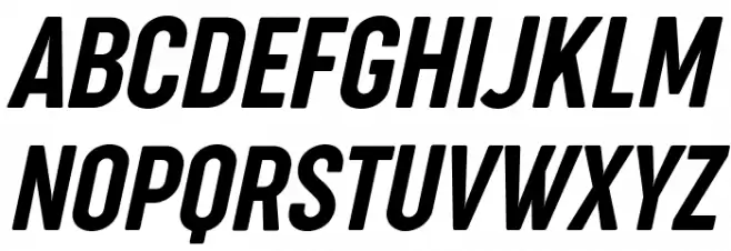 Cocogoose Compressed Trial Semilight Italic フォント 大文字