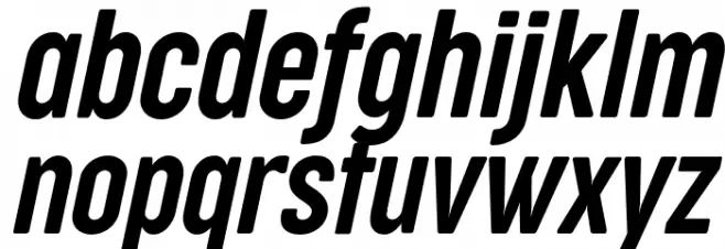 Cocogoose Compressed Trial Semilight Italic Schriftart Kleinbuchstaben