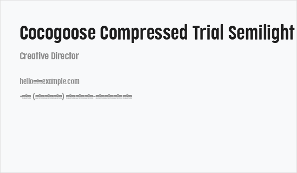 Cocogoose Compressed Trial Semilight Business Card