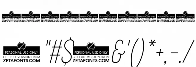 Cocogoose Compressed Trial Thin Italic Font OTHER CHARS