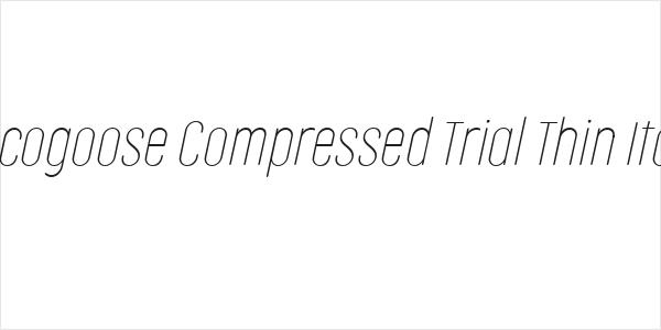 Cocogoose Compressed Trial Thin Italic Logo