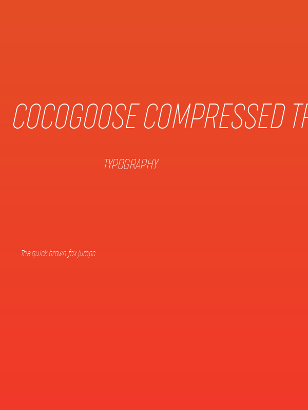 Cocogoose Compressed Trial Thin Italic Poster
