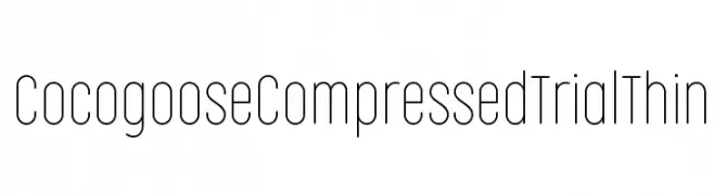 Cocogoose Compressed Trial Thin  Frei Schriftart Herunterladen