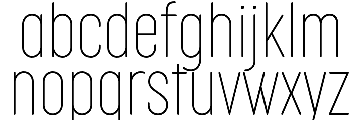 Cocogoose Compressed Trial Thin Font LOWERCASE