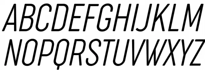 Cocogoose Compressed Trial UltraLight Italic 字体 大写