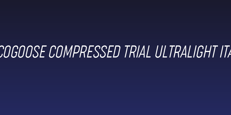Cocogoose Compressed Trial UltraLight Italic Social Header