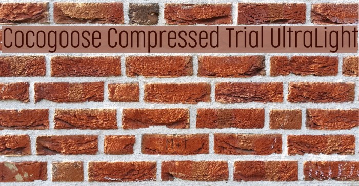 Cocogoose Compressed Trial UltraLight Font examples