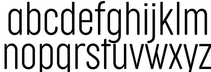 Cocogoose Compressed Trial UltraLight Font LOWERCASE