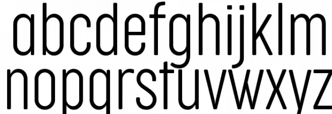 Cocogoose Compressed Trial UltraLight Font LOWERCASE