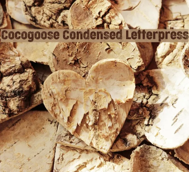 Cocogoose Condensed Letterpress Example 2