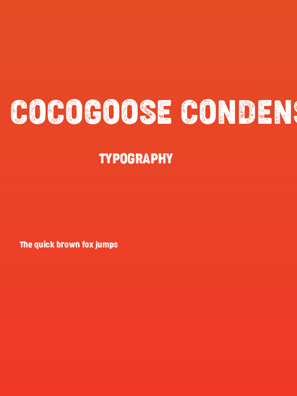 Cocogoose Condensed Letterpress Poster