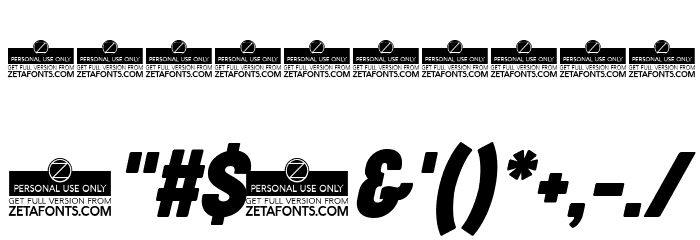 Cocogoose Condensed Trial Italic Font OTHER CHARS