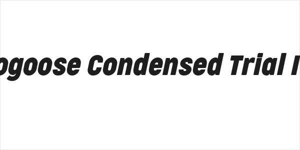 Cocogoose Condensed Trial Italic Logo