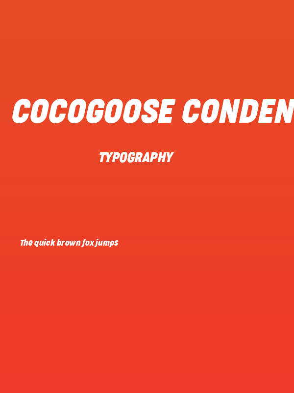 Cocogoose Condensed Trial Italic Poster