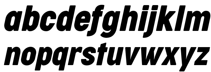 Cocogoose Condensed Trial Italic Font LOWERCASE