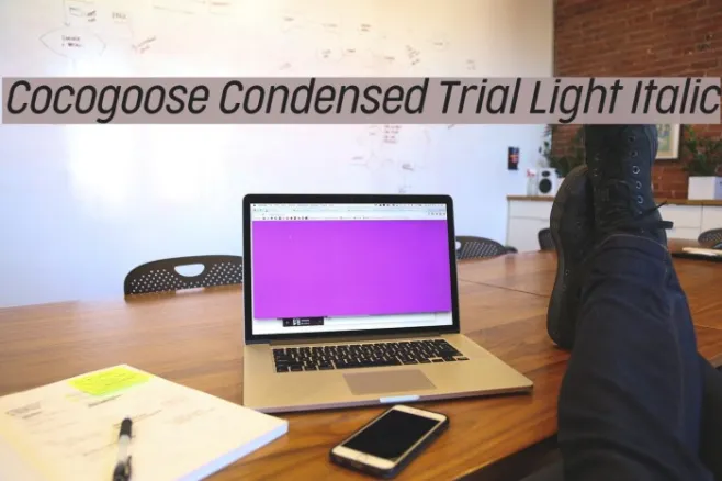 Cocogoose Condensed Trial Light Italic Example 2