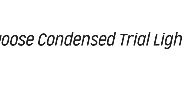 Cocogoose Condensed Trial Light Italic Logo