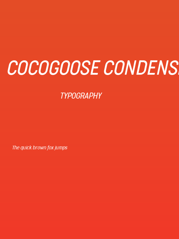 Cocogoose Condensed Trial Light Italic Poster